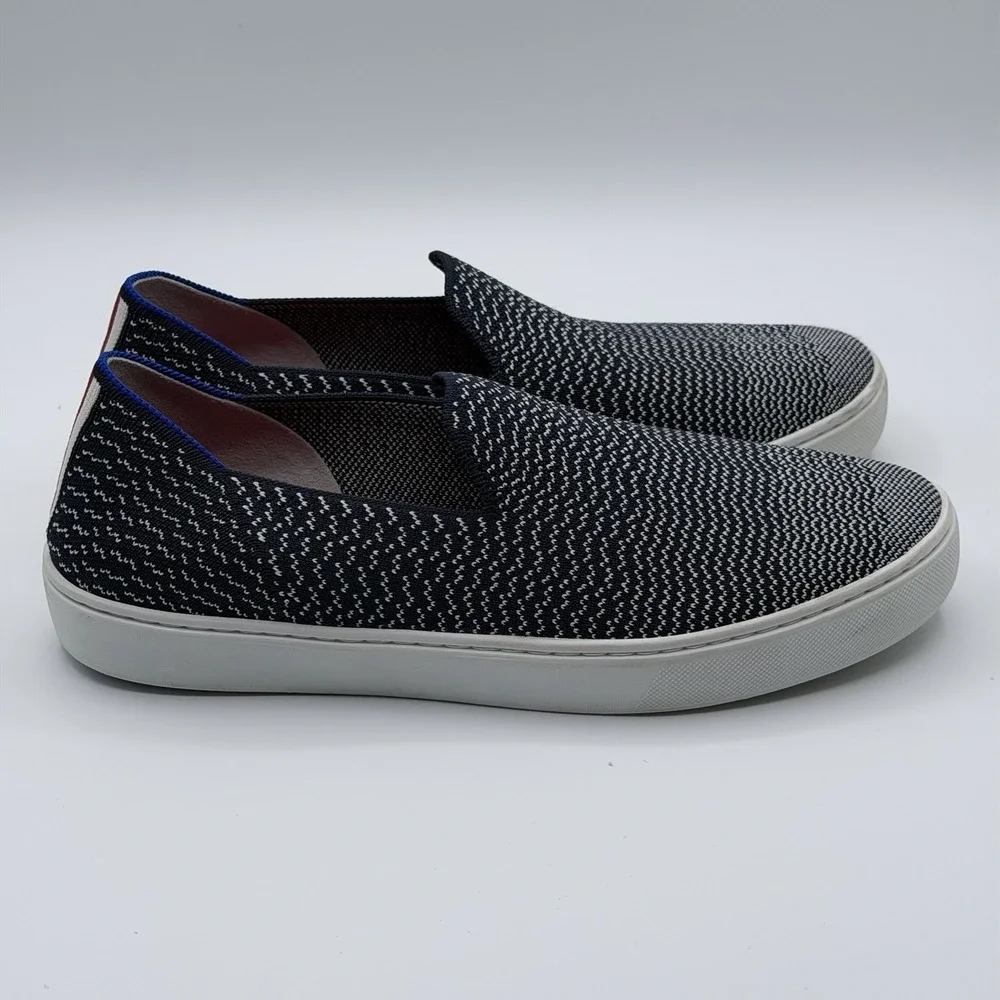 New Rothy's Blue White Maritime Gradient Slip-On Sneakers US 9.5